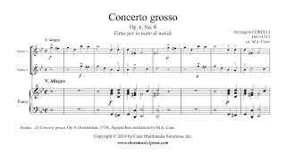 Corelli  Christmas Concerto Op 6 No 8  V Allegro [upl. by Leamiba]