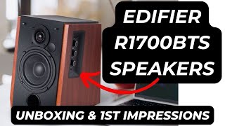 Edifier R1700BT Bluetooth Computer or Bookshelf Speakers  Unboxing and 1st Impressions [upl. by Dedric509]