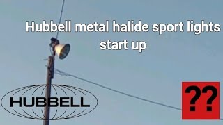 Hubbell metal halide sport lights start up [upl. by Ban]