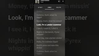 Tankz  London Scammer  lyric video [upl. by Ricca291]