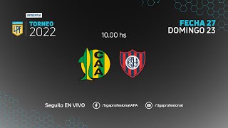 Reserva  Fecha 27 del Torneo 2022  Aldosivi  San Lorenzo [upl. by Euqirat]