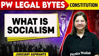 Socialism  What Is Socialism  Indian Constitution  PW Legal Bytes  Judiciary By PW [upl. by Muhcan]