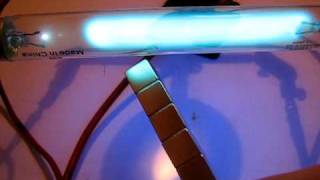 Plasma under magnetic field influence in UV Light tube [upl. by Remus635]