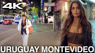 Uruguay Montevideo 4K Walk 🇺🇾 Night Tour [upl. by Alyal]