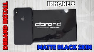 iPhone X MATTE BLACK Dbrand Skin INSTALL [upl. by Bradly59]