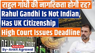 Allahabad HC orders Centre to decide on Rahul Gandhis British citizenship issue  UPSC [upl. by Ielarol211]