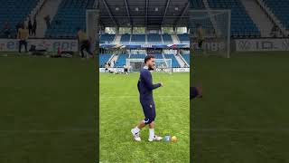 Rayan Cherki showcasing pinpoint accuracy in France training 🎯 [upl. by Kev]