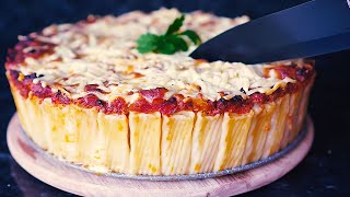 Rigatoni Cheesy Pasta Pie  Pasta Bake  Hungry for Goodies [upl. by Dickman216]