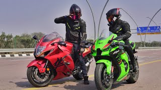 New Kawasaki Zx10R Vs Suzuki HayaBusa 3rd Gen  Race Till Their Potential  Full Throttle💪 [upl. by Llenhoj]