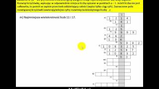 Krzyżówka matematyczna w gimnazjum  Zadanie 1  MatFiz24pl [upl. by Ztnahc642]