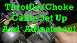 How to Set Up and Adjust Throttle and Choke Cables on Small Engines [upl. by Annail]