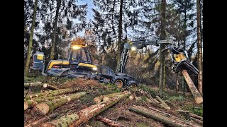 🌲Ergo amp big trees • Ponsse Ergo • HarvesterAction • Herzog Winch • Uelhoff • It´s Winter • Part2🌲 [upl. by Etireuqram]