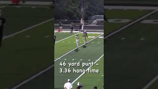 46 yard punt  336 hang time from LOS co2025 football kicker punter [upl. by Datnow]