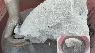 Asmr  dusty grainy pure cement chunks crumbling in water 💦💦 [upl. by Allard]