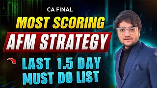 AFM Most Scoring Strategy 🔥 Easiest way for Exemption  CA Final AFM Nov 24 Revision Plan Theory [upl. by Nivaj]