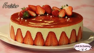 Recette de Fraisier à la Crème Diplomate [upl. by Ueihttam]