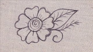 Very easy and simple stitches new modern flower embroidery work  Needle Point Art Rose Embroidery [upl. by Immat]