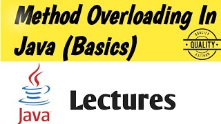 Method Overloading In Java  Java Lectures [upl. by Alston672]