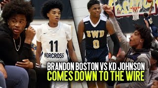 Sharife Cooper Watches Brandon Boston INTENSE Matchup Against KD Johnson at Holiday Hoopsgiving [upl. by Ynnej]