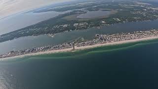 Gulf Shores Little Lagoon  Flyby from 1000  Alabama Beaches 4k [upl. by Yrogiarc28]