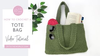 Easy Crochet Tote Bag  the Perfect Shopping Shoulder Bag  Purse Beach Bag or Market Bag [upl. by Durning]