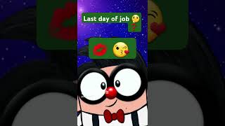 Fun with cartoon ytshort naukari ka akhri din 😲 comedy [upl. by Ecinom425]