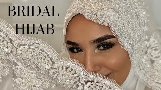 Bridal Hijab With Veil I Gelinbasi I Hochzeitsfrisur [upl. by Bunnie]