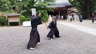 Katori Shinto Ryu Ryoto démonstration Katori Jingu 2023 [upl. by Loreen]