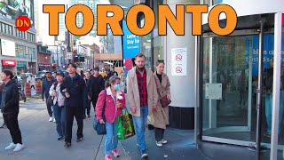 TORONTO  BAY STREET  DUNDAS STREET  YONGE STREET  EATON CENTRE  OCT 2024 [upl. by Airalednac]