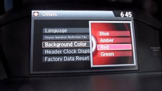 Tutorial 2013 2014 2015 Honda Accord  Background colors for the iMID display [upl. by Ilak]