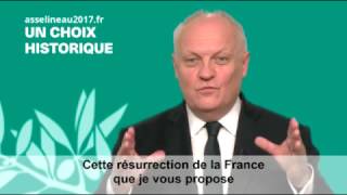 François ASSELINEAU HQ clip officiel N°3 campagne élection présidentielle  15 avril 2017 [upl. by Rida191]