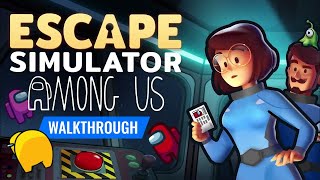 Escape Simulator AMONG US  No Commentary Walkthrough [upl. by Harolda]