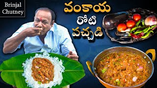 Vankaya Roti Pachadi  వంకాయ రోటి పచ్చడి  Brinjal Chutney Recipe In Telugu  Traditional [upl. by Laroc511]