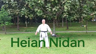 Martial Arts  Heian Nidan Kata with Application Technique  highlights [upl. by Ynez]