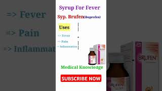 Brufen Syrup Syp For Childrens Fever brufensyp fever syrups nursing doctor [upl. by Adnolaj]