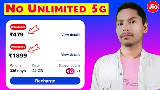 Jio New Recharge Plan 🔥No Unlimited 5g 😡jio ₹479 amp ₹1899 Recharge Details jio jiorecharge [upl. by Anelram]