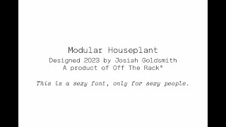 Modular Houseplant Font Download [upl. by Ariday]