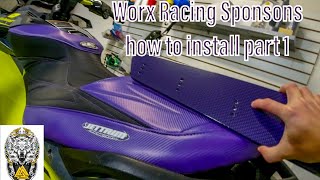 How To Install Worx Racing Sponsons on SeaDoo RXPX 300 Part 1 [upl. by Nevs]