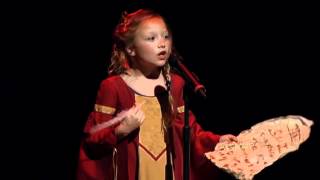 Shakespeare Sonnet 18 performed by 8 year old child actress Alexis Rosinsky [upl. by Farkas]