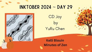 Inktober 2024  Zentangle©  Day 29  CD Joy [upl. by Gwendolen]