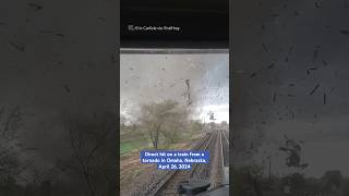 Tornado strikes train in Nebraska [upl. by Divadnoj]