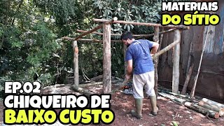 CHIQUEIRO DE PORCO  RUSTICO BAIXO CUSTO parte 2  SIMPLES E FÁCIL DE FAZER  materiais do sítio [upl. by Anaeco]