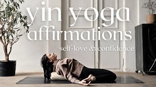 ✨️STRESS RELIEF Evening Yin Yoga and Affirmations for Selflove amp Confidence  Yoga Before Bed [upl. by Shandie]