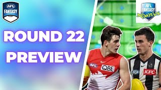 Round 22 Preview  AFL Fantasy 2024 [upl. by Di]