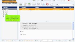 How to search for messages in Round Cube  RoundCube Tutorials [upl. by Jude400]