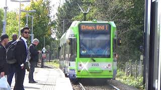 London Tramlink CR4000 2553 arriving into Elmers End [upl. by Ecar]