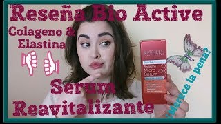 Reseña Bio Active Colágeno amp Elastina Serum Revitalizante REVUELE ¿Merece la pena Juncal Gonzalez [upl. by Jarrett836]