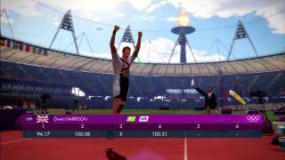 London 2012 Olympics Video Game World Record Javelin [upl. by Htebirol]