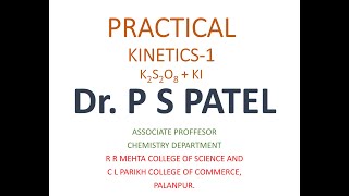 Potassium Persulphate and Potassium Iodide Kinetics Practical [upl. by Inalawi]