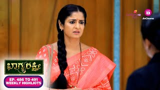 Bhagyalakshmi  Ep 486 To 491  Weekly Highlights  Series of problems for Bhagya [upl. by Naud]